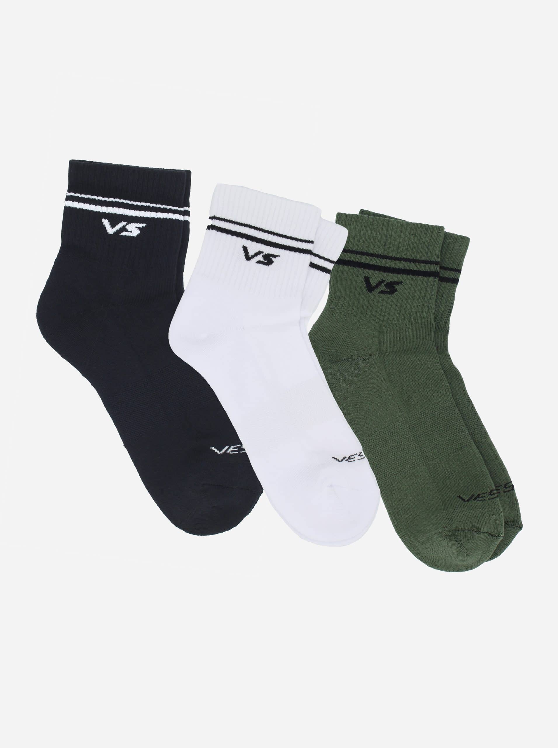 VESTRA QUARTER HALF CUSHION 3 PACK Sock